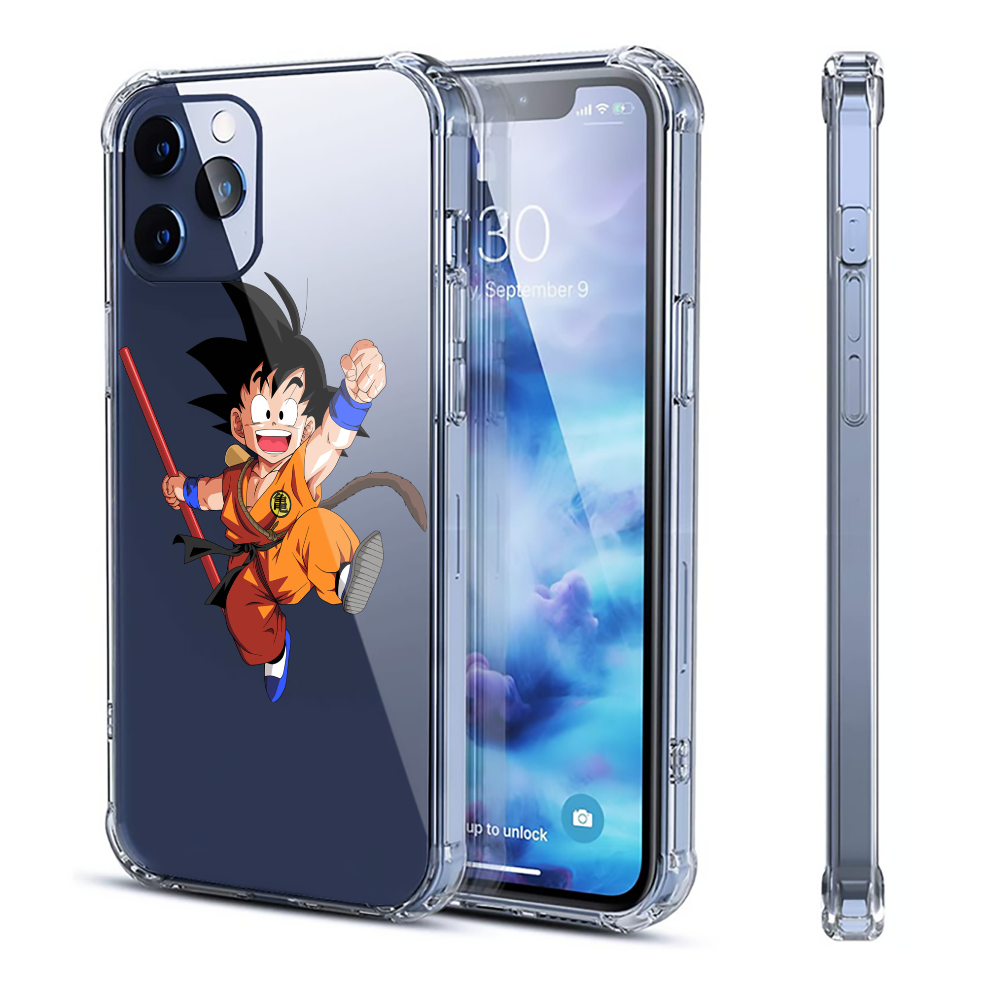 （画像用） ドラゴンボール 孫悟空（そん ごくう）Son Goku カカロット DRAGON BALL Kakarotto 【iPhone 12シリーズ対応】透明スマホケース（クリアソフトケース）